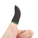 2pcs 24-Stitch Mobile Game Finger Cover Anti-Sweat Anti-Skid (Black Green) Newly