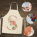 Letters Printed Kitchen Aprons Waterproof Linen Oil-proof Apron (68x55cm)