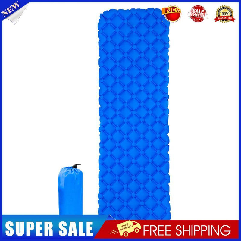 Tent Camping Mat Inflatable Hiking Portable Travel Sleeping Pad (Navy Blue)