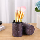 Portable PU Leather Makeup Storage Holder Cosmetic Brush Pen Cup Box (E)