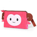 Cute Animal Pattern Pen Bags Kids Boys Girls Student Pencil Bags (Pink)