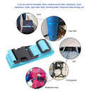 Nylon Travel Tied Cargo Luggage Lash Belt Strap Buckles Camping Kit (Blue) Newly