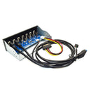 5.25 inch 19 Pin to 2 USB 3.0+4 USB 2.0+Optical Drive Quick Charger Front Panel