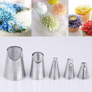5Pcs/Set Chrysanthemum Icing Piping Nozzle Cake Decorating Tools Mouth B6E9 R7N8