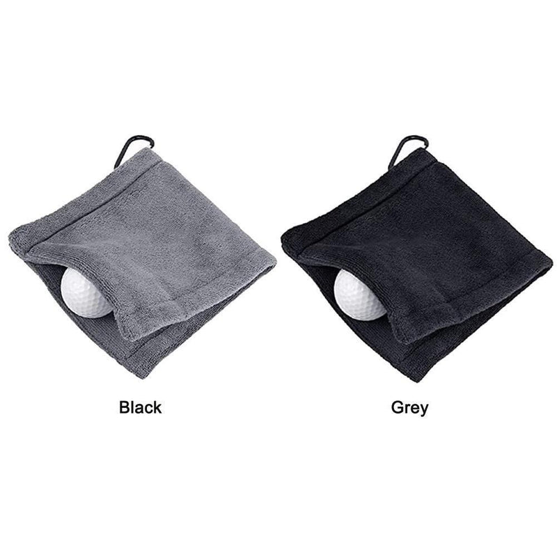 Microfiber Golf Ball Cleaning Towel Golf Club Wiping Cloth Cleaner (Grey)