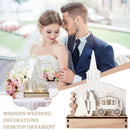 LED Light Wooden Wedding Ornaments DIY Mr Mrs Rustic Wedding Party Decor`