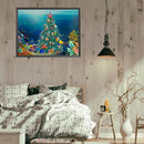 Ocean Xmas Tree Full Cross Stitch 11CT Counted Cotton Handmade Needlework