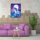 DIY Diamond Painting 5D Full Round Drill Dolphin Jump Cross Stitch Mosaic C