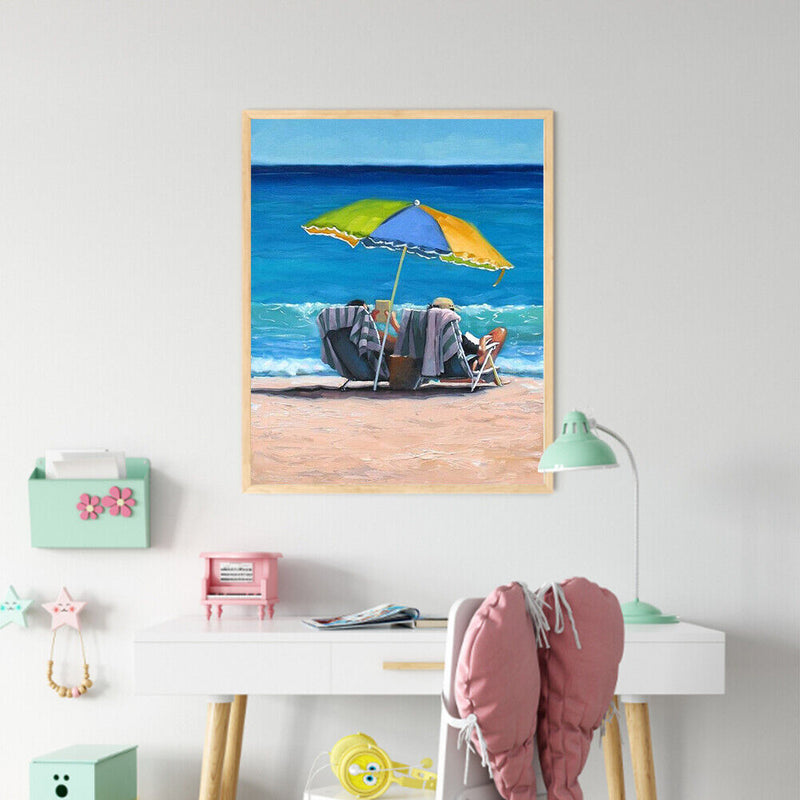 #A Beach Lounger Oil Paint By Numbers Kit DIY Home Decoration Gift Wall Art Pict