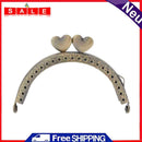 8.5cm Half Round Metal Wallet Frame Heart Kiss Clip Grip DIY Accessories