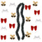 Year Bar Tops Dark Green Ribbon With Bowknot Ribbon Garland Snowflake Strips