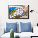 Painting By Numbers DIY Drawing Coastal Town Hand Painted Oil Canvas Kit Craf