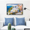 Painting By Numbers DIY Drawing Coastal Town Hand Painted Oil Canvas Kit Craf