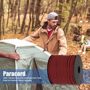 164ft 7-Strand Paracord Parachute Cord Tent Rope for Hiking Camping (Red) Newly