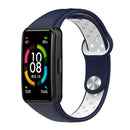 Watch Strap for HUAWEI HONOR Band 6 TPU Wristband (Midnight Blue White) Newly