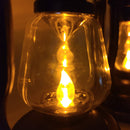 Solar Powered Retro Classic Kerosene Lamp Portable LED Lantern Light (B) Newly