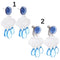 Women Fashion Jewelry Creative Ear Clip Acrylic Short Raindrop Cloud Earrings