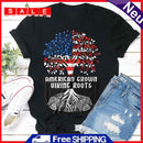 Independence Day American Tree Tea T-Shirt (Black S)