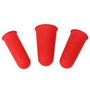 Anti-slip Hot Glue Gun Finger Caps Silicone Finger Cover Sleeve (Red 3pcs)