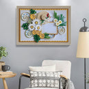 5D Part Special Shaped Drill Diamond Painting Flowers Mosaic Kitd Wall Art