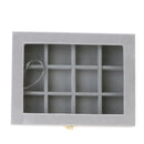 2017 Velvet Glass Jewelry Display Box Tray Holder Storage Box Organizer