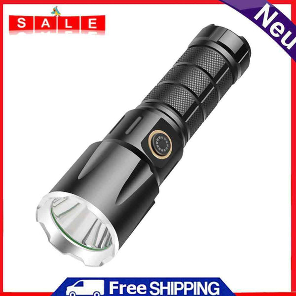 XHP50 LED Flashlight Zoom Type-C Rechargeable Torch Waterproof Handheld Light
