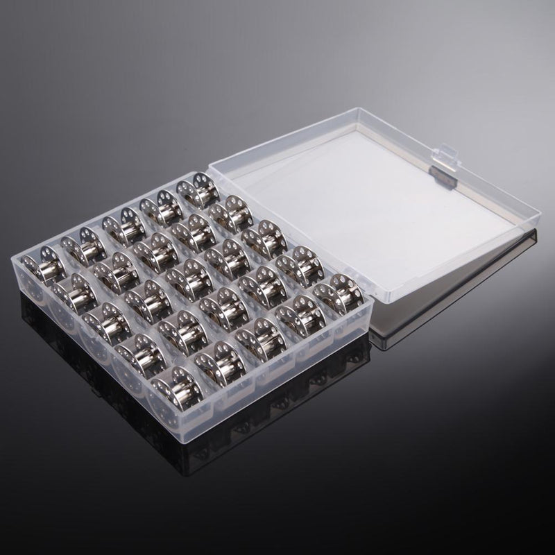 250pcs Empty Metal Bobbins Spool Storage Case Box for Sewing Machine