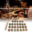 26 Stamps Zinc Alloy English Letters Stamping Symbol Set Leather Marking Tools