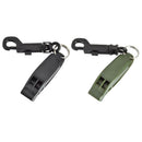 Dual Frequency Emergency Whistle with Hook Portable Rescue Whistle (Black)