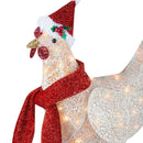 Chicken with Scarf Chicken Family Sign Christmas Tree Hanging Pendant (02)