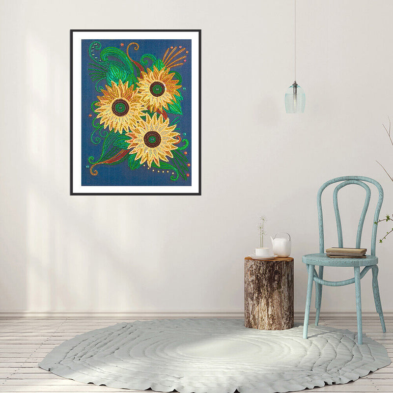 Mosaic Special Shaped DIY 5D Flowers Diamond Painting Drawing Kit for Wall Decor