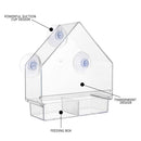 Window Bird Feeder House Shape, Transparent, Suction Cup Outdoor Birdfeeders