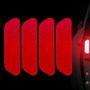 4pcs Open Car Door Stickers Warning Mark Reflective Strips Tapes (Red) Newly