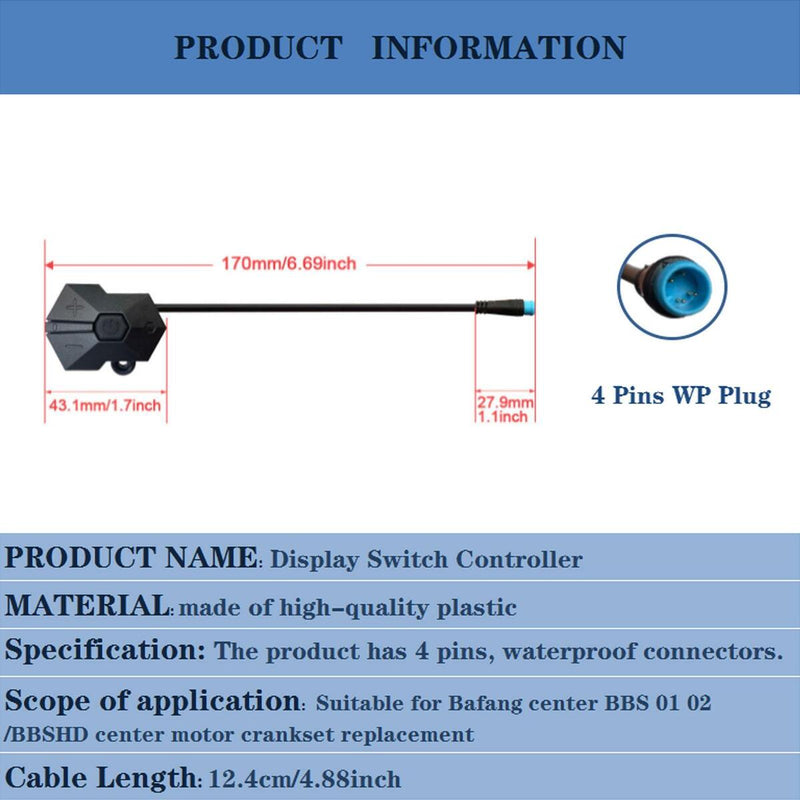 Instrument Button Bafang 850C Display Controller P850C Display Replace.