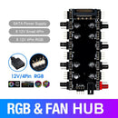 1 To 8 Multi Way Splitter RGB PWM HUB 12V/4 Pin for Fan Motherboard (SATA)
