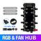 1 To 8 Multi Way Splitter RGB PWM HUB 12V/4 Pin for Fan Motherboard (SATA)