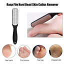 Double Side Stainless Steel Foot Rasp File Dead Skin Callus Remover (Black)