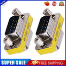 2pcs DB9 Male to Male Adapter Gender Changer Serial RS232 Coupler Straight