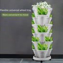 Stackable Planter Vertical Garden Tower for Strawberry (Moveable White) Newly