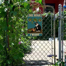 Retro Iron Painting Black Cat Overturning Flowerpot Wall Art Poster (20x30cm)