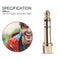 1/2pcs 6.35mm Male to 3.5mm Female Plug Jack Mic Audio Screw Adapter Converter