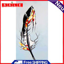 Frameless Oil Paint By Numbers DIY Feather Picture Craft Room Decoration Kit
