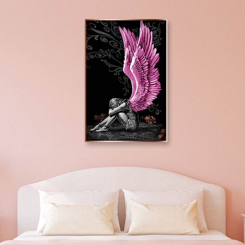 Rhinestone Fallen Angel Pictures 5D DIY Diamond Painting Full Round Drill Kit