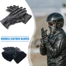 1 Pair Leather Winter Motorcycle Gloves Touch Screen Waterproof Men Gloves