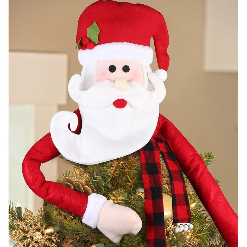 Year 2022 Topper Cover Santa Claus Hat Xmas Tree Ornaments Christmas Tree Top
