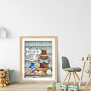 Full Embroidery Stamped Seaside Elements DIY 11CT Cotton Thread Cross Stitch