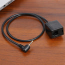 Male 2.5mm TRS Stereo Plug to Female RJ9 6P4C Socket Headset Adapter Audio Cable
