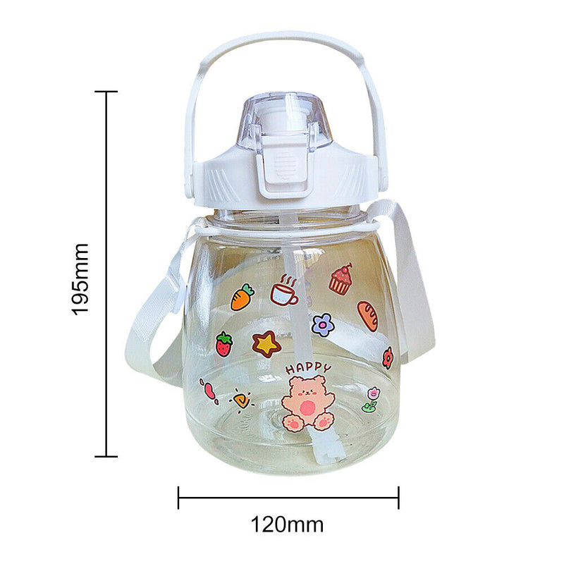 1300ml Water Bottle Summer Big Belly Water Jug Sports Bottle for Female Gir