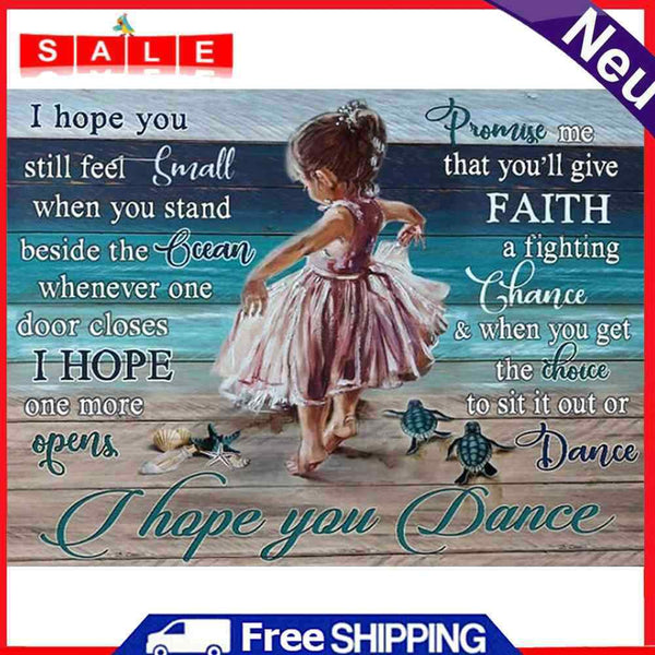 Dancing Girl Oil Paint By Numbers Kits Canvas DIY Picture Hand Painted Wall Art