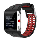 Silicone Watch Band for Polar V800 Replacement Wrist Strap (Black Red) Newly